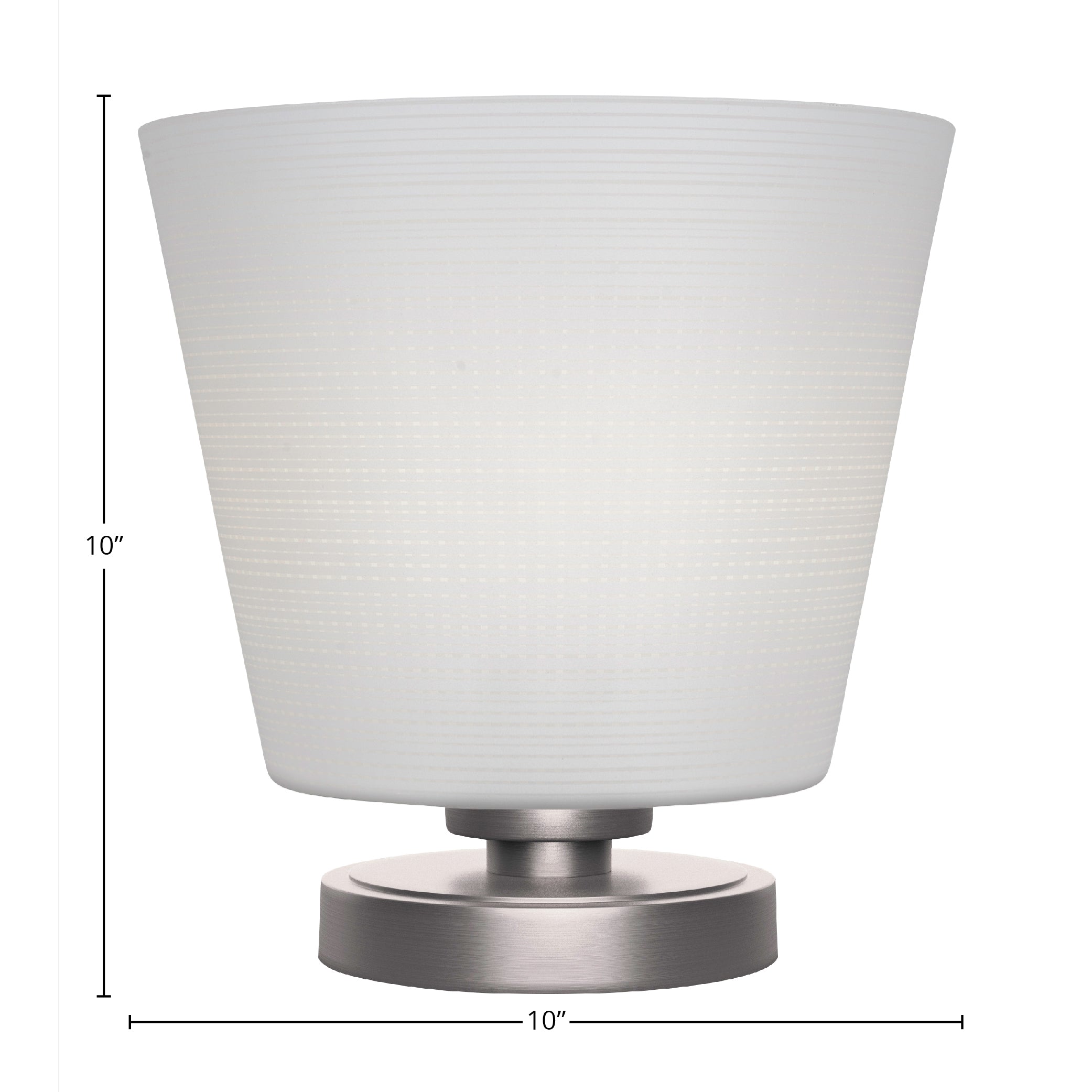 Luna One Light Table Lamp in Graphite with 10" White Matrix Shade