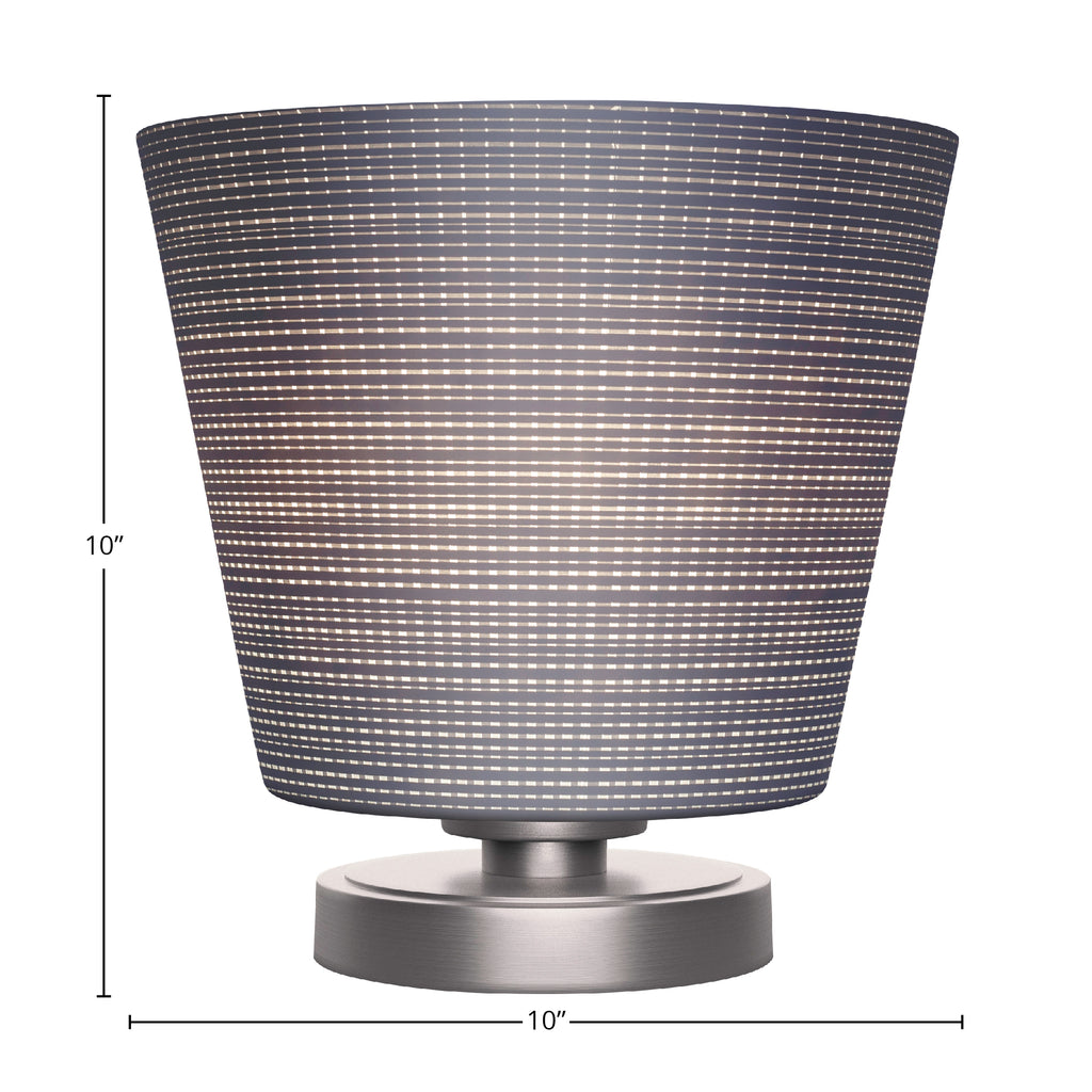Luna One Light Table Lamp in Graphite with 10" Gray Matrix Shade