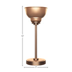 Luna One Light Table Lamp in New Age Brass with 7" New Age Brass Double Bubble Metal Shade Shade