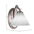 Zilo One Light Wall Sconce in Graphite with 7" White Matrix Shade