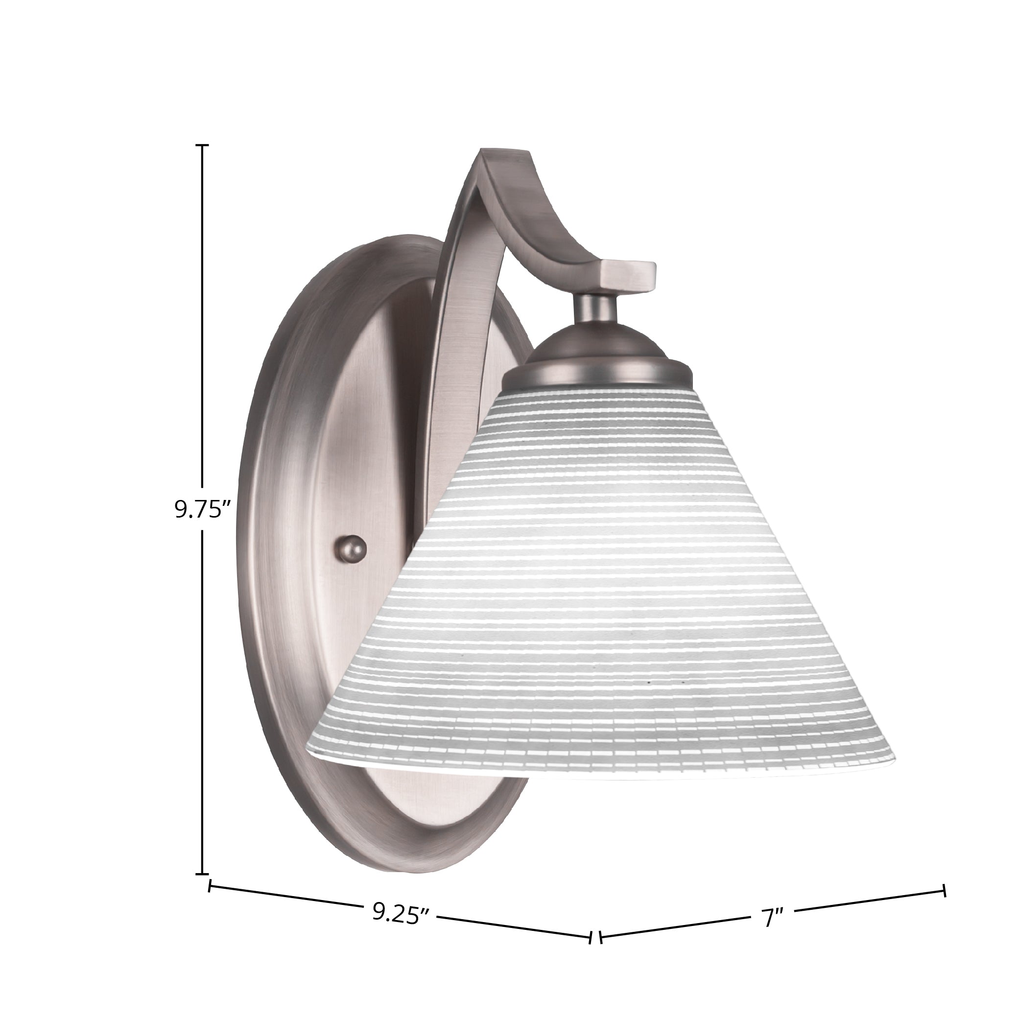 Zilo One Light Wall Sconce in Graphite with 7" White Matrix Shade