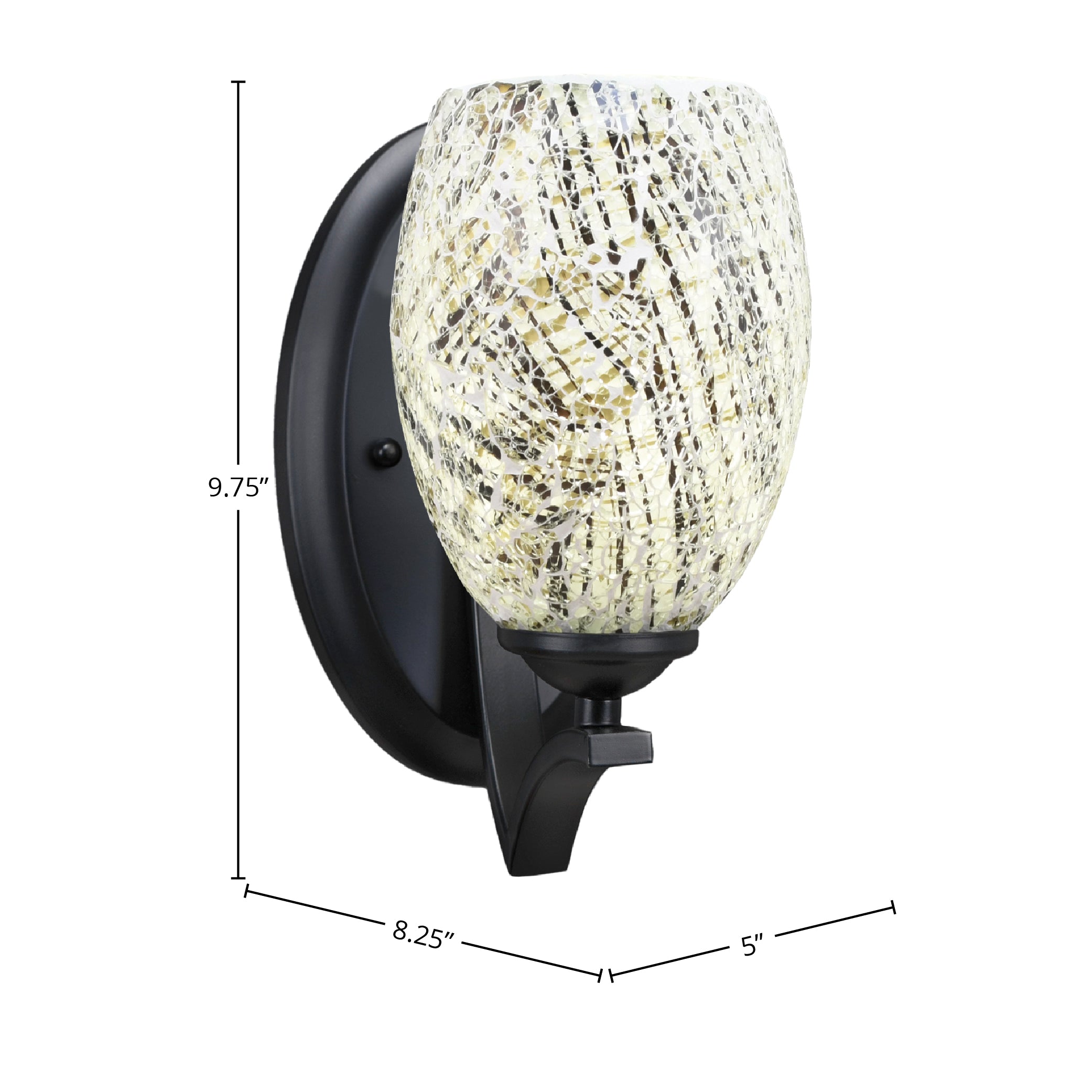 Zilo One Light Wall Sconce in Matte Black with 5" Natural Fusion Shade