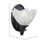 Zilo One Light Wall Sconce in Matte Black with 7" Gold Ice Shade