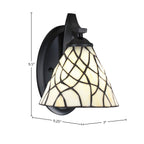 Zilo One Light Wall Sconce in Matte Black with 7" Sandhill Art Glass Shade