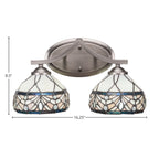 Zilo Two Light Bath Bar in Graphite with 7" Royal Merlot Art Glass Shade