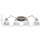 Zilo Four Light Bath Bar in Graphite with 6.25" Onyx Swirl Shade