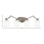 Zilo Four Light Bath Bar in Graphite with 5" White Linen Shade