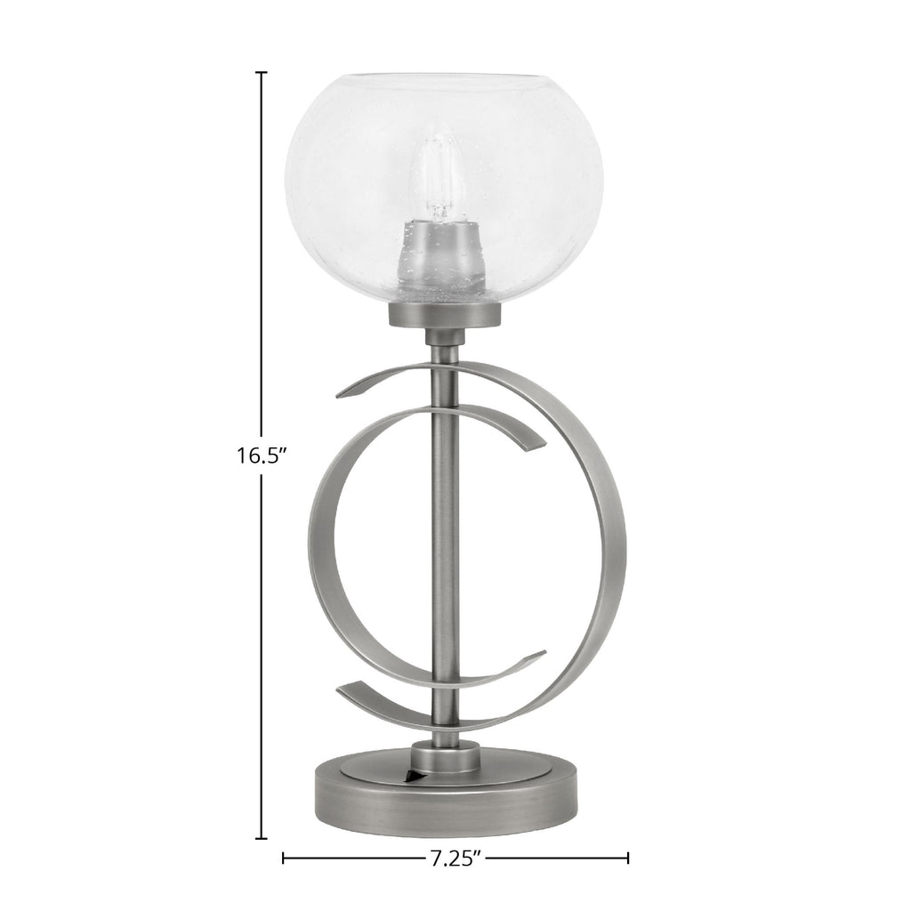 Accent Lamps One Light Accent Lamp in Graphite with 7" Clear Bubble Shade