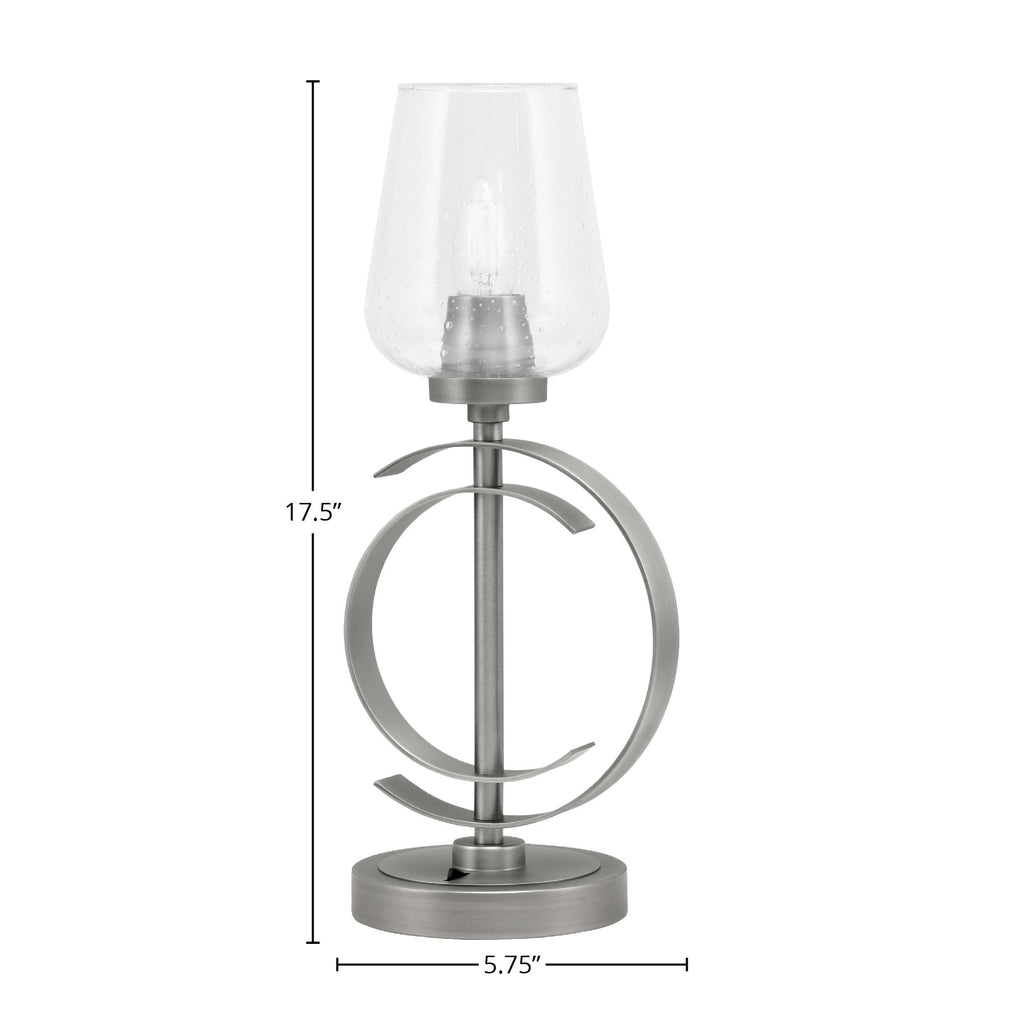 Accent Lamps One Light Accent Lamp in Graphite with 5" Clear Bubble Shade