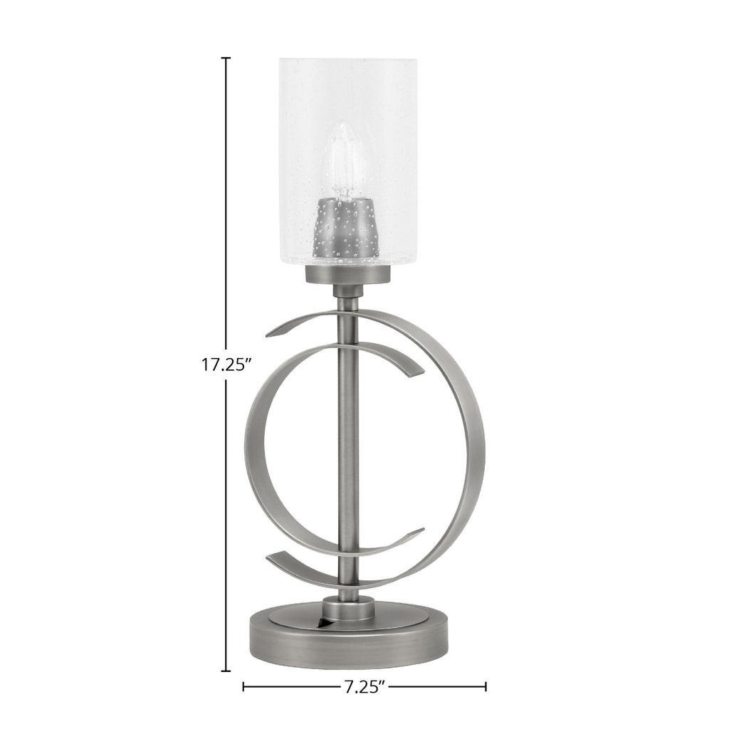 Accent Lamps One Light Accent Lamp in Graphite with 4" Clear Bubble Shade