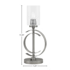 Accent Lamps One Light Accent Lamp in Graphite with 4" Clear Bubble Shade