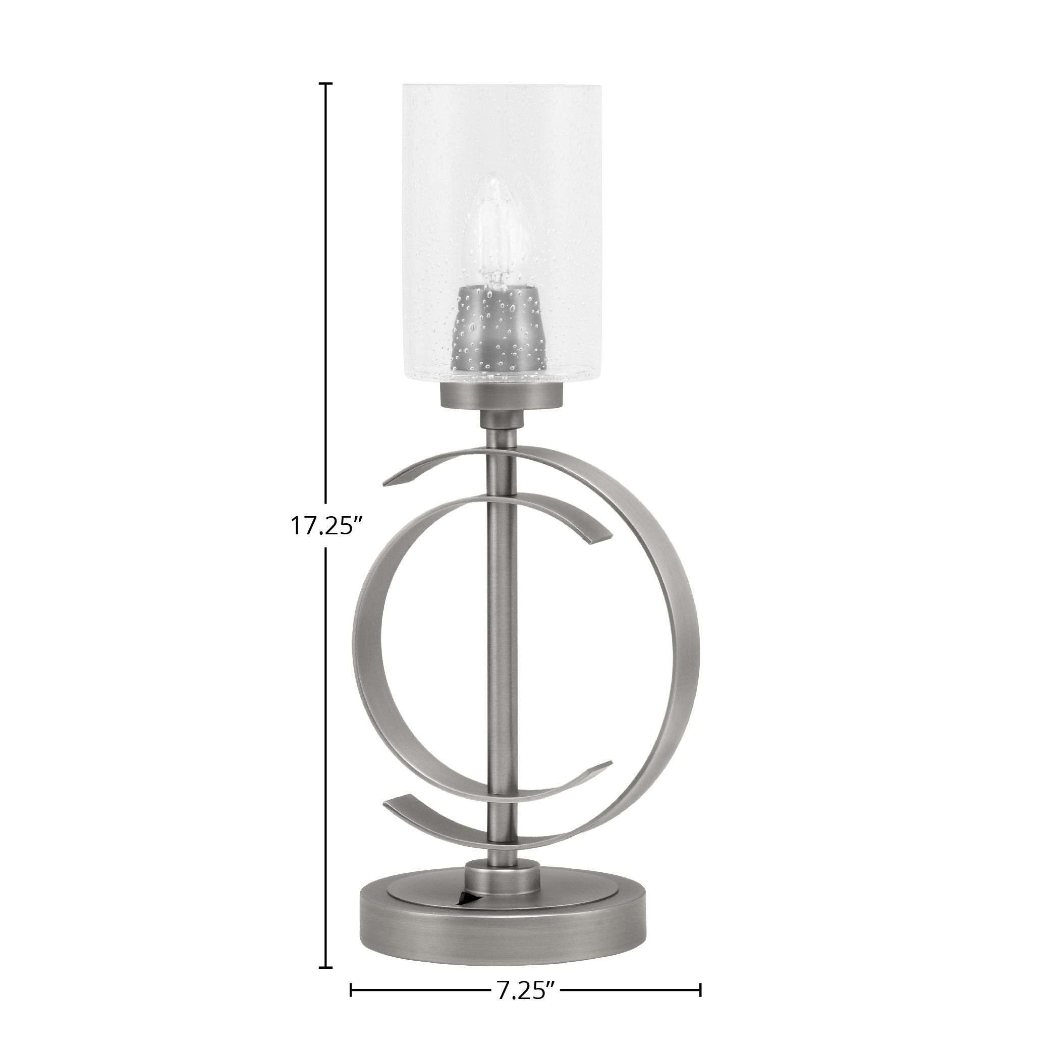 Accent Lamps One Light Accent Lamp in Graphite with 4" Clear Bubble Shade