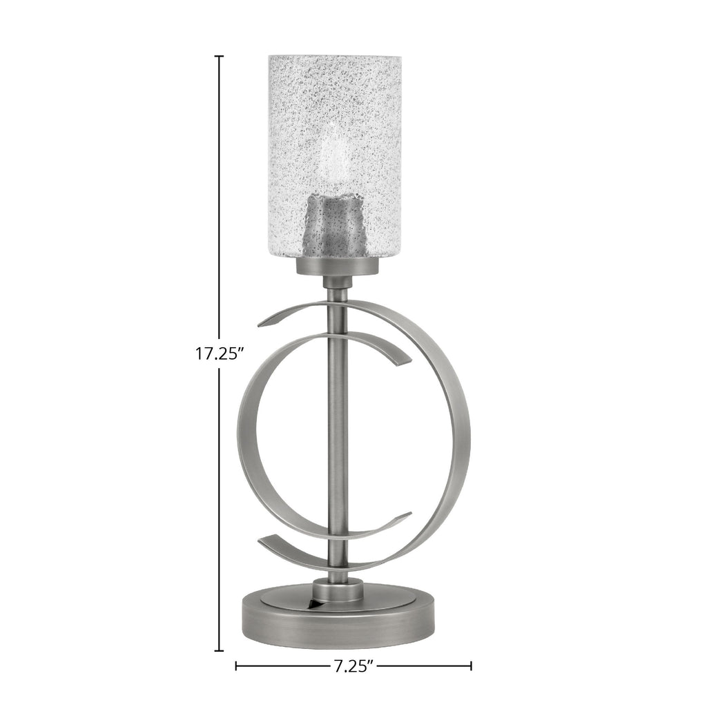 Accent Lamps One Light Accent Lamp in Graphite with 4" Smoke Bubble Shade