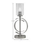 Accent Lamps One Light Accent Lamp in Graphite with 4" Smoke Bubble Shade