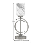 Accent Lamps One Light Accent Lamp in Graphite with 4" Onyx Swirl Shade