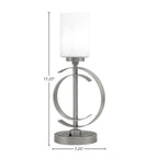 Accent Lamps One Light Accent Lamp in Graphite with 4" White Muslin Shade