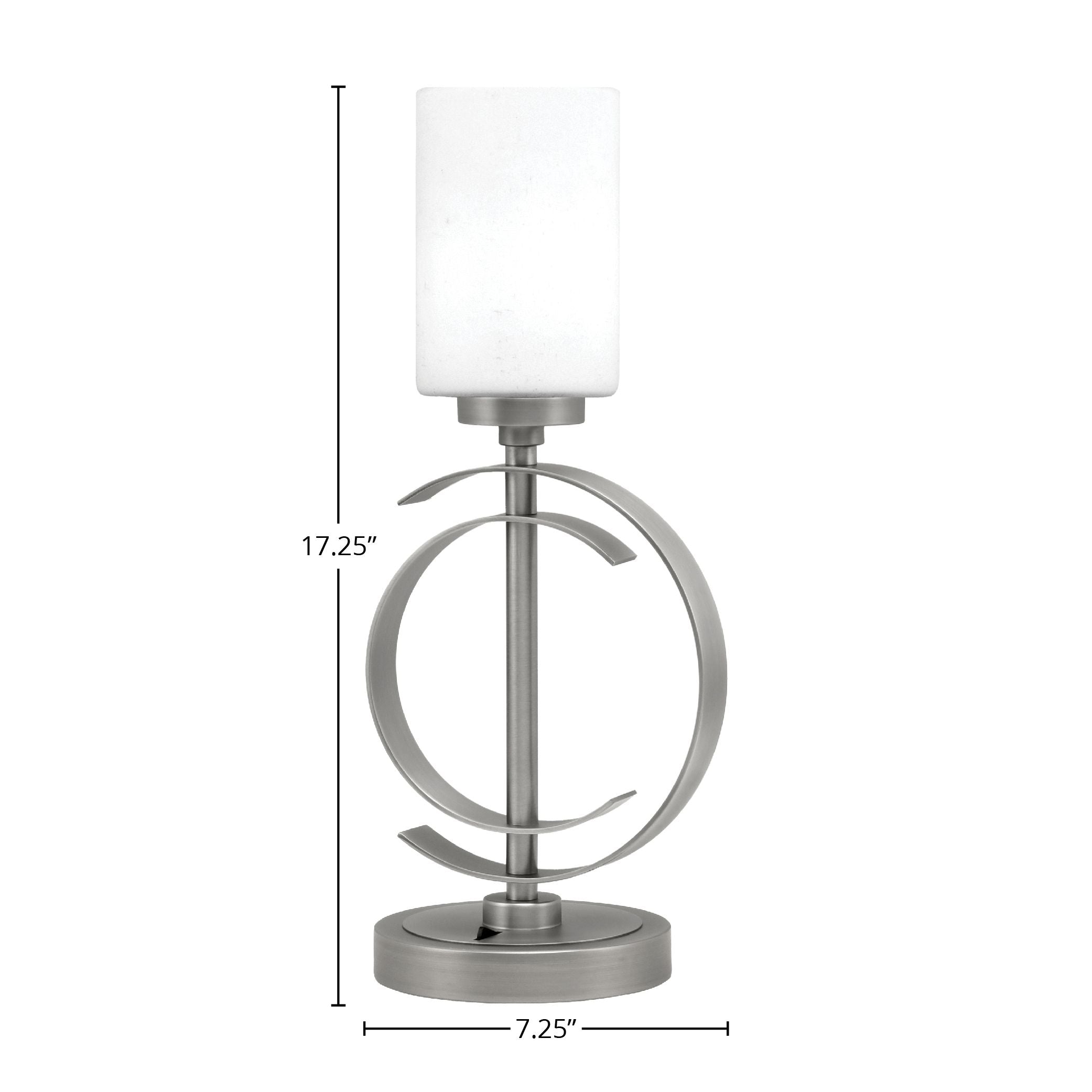 Accent Lamps One Light Accent Lamp in Graphite with 4" White Muslin Shade