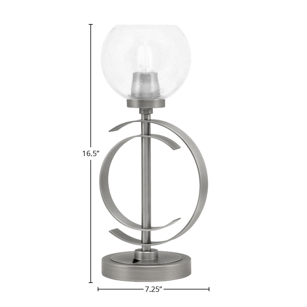 Accent Lamps One Light Accent Lamp in Graphite with 5.75" Clear Bubble Shade