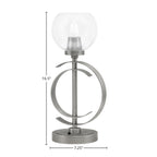Accent Lamps One Light Accent Lamp in Graphite with 5.75" Clear Bubble Shade