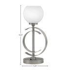 Accent Lamps One Light Accent Lamp in Graphite with 5.75" White Marble Shade