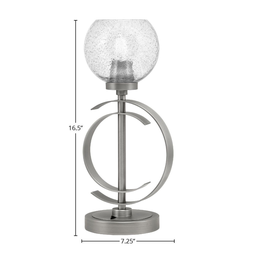 Accent Lamps One Light Accent Lamp in Graphite with 5.75" Smoke Bubble Shade