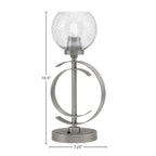 Accent Lamps One Light Accent Lamp in Graphite with 5.75" Smoke Bubble Shade