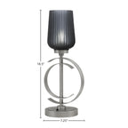 Accent Lamps One Light Accent Lamp in Graphite with 5" Smoke Textured Shade
