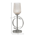 Accent Lamps One Light Accent Lamp in Graphite with 5" Silver Textured Shade