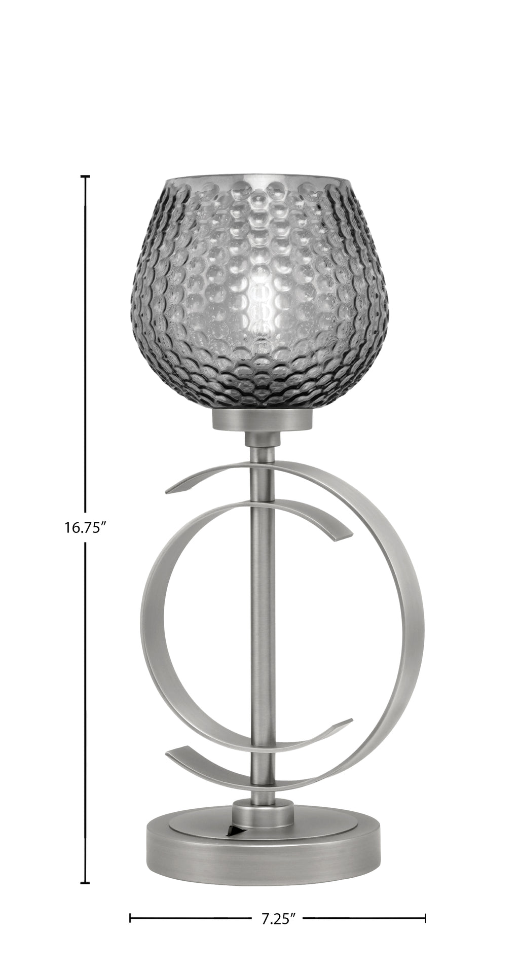Accent Lamps One Light Accent Lamp in Graphite with 6" Smoke Textured Shade