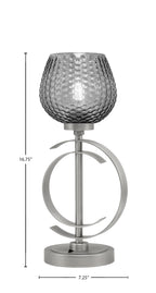 Accent Lamps One Light Accent Lamp in Graphite with 6" Smoke Textured Shade