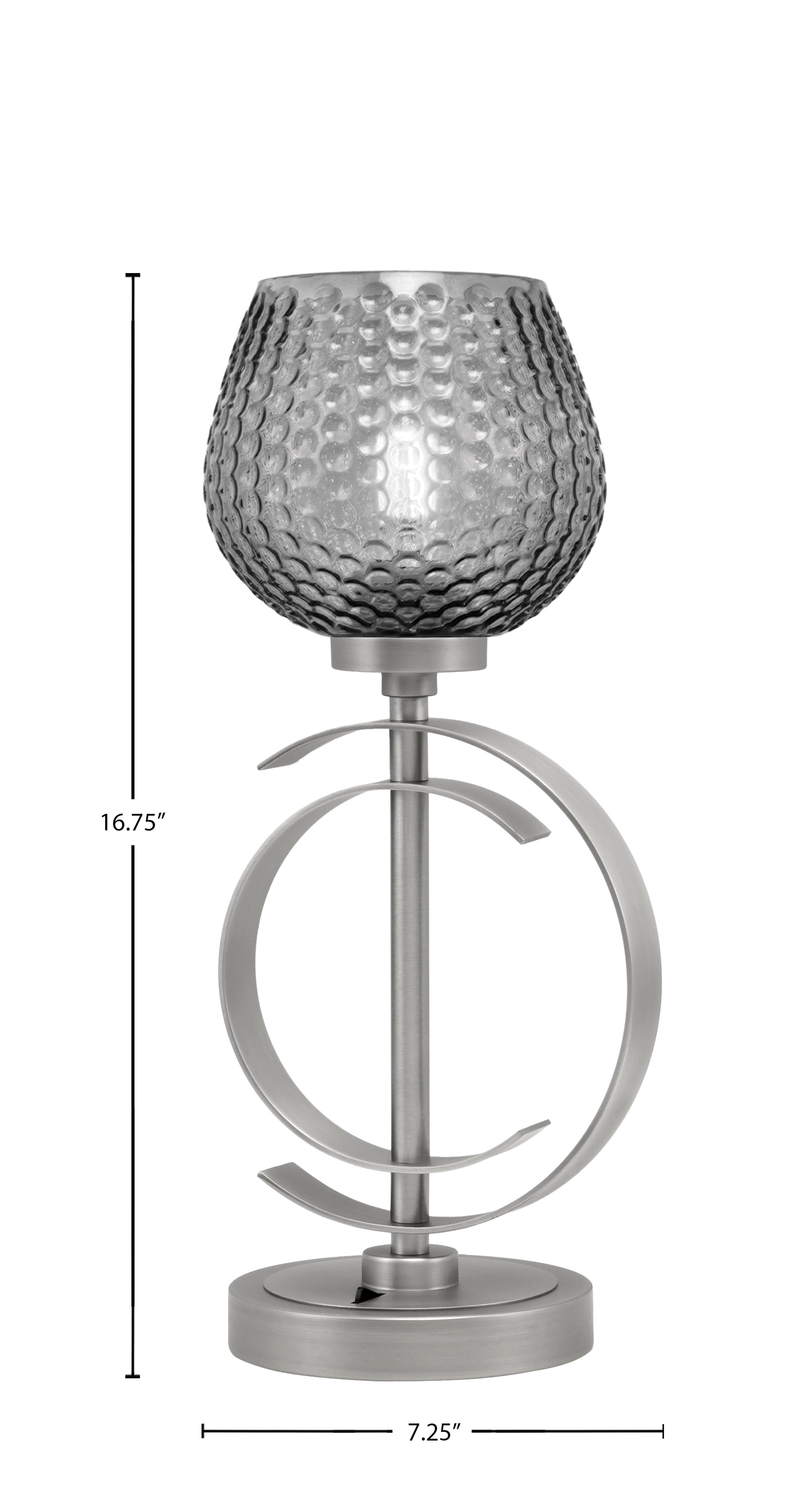 Accent Lamps One Light Accent Lamp in Graphite with 6" Smoke Textured Shade