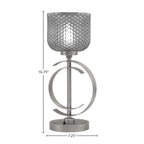Accent Lamps One Light Accent Lamp in Graphite with 6" Smoke Textured Shade