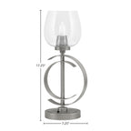 Accent Lamps One Light Accent Lamp in Graphite with 6" Clear Bubble Shade