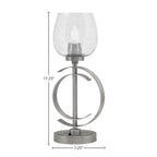 Accent Lamps One Light Accent Lamp in Graphite with 6" Smoke Bubble Shade
