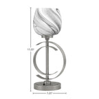 Accent Lamps One Light Accent Lamp in Graphite with 6" Onyx Swirl Shade
