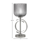 Accent Lamps One Light Accent Lamp in Graphite with 7" Smoke Textured Shade