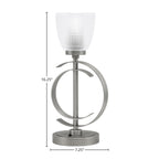 Accent Lamps One Light Accent Lamp in Graphite with 5" Clear Ribbed Shade