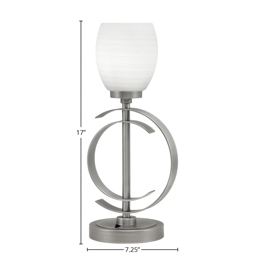 Accent Lamps One Light Accent Lamp in Graphite with 5" White Linen Shade