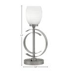 Accent Lamps One Light Accent Lamp in Graphite with 5" White Linen Shade