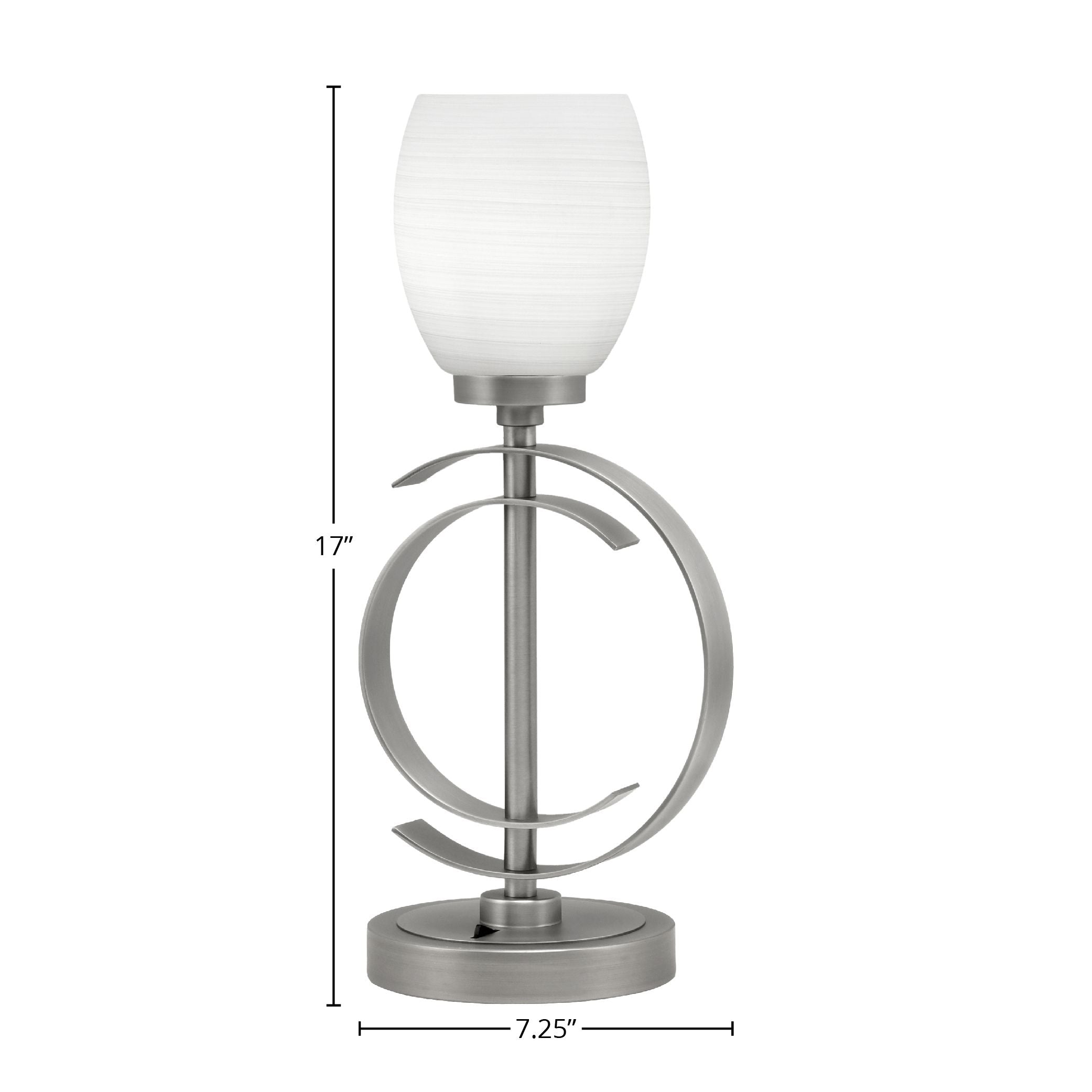 Accent Lamps One Light Accent Lamp in Graphite with 5" White Linen Shade