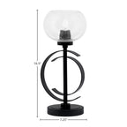 Accent Lamps One Light Accent Lamp in Matte Black with 7" Clear Bubble Shade