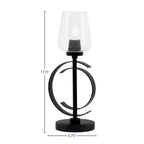 Accent Lamps One Light Accent Lamp in Matte Black with 5" Clear Bubble Shade