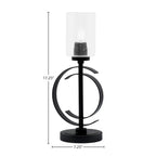 Accent Lamps One Light Accent Lamp in Matte Black with 4" Clear Bubble Shade