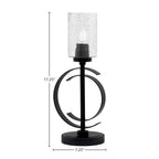 Accent Lamps One Light Accent Lamp in Matte Black with 4" Smoke Bubble Shade