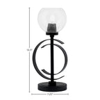 Accent Lamps One Light Accent Lamp in Matte Black with 5.75" Clear Bubble Shade