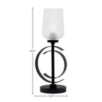 Accent Lamps One Light Accent Lamp in Matte Black with 5" Clear Textured Shade