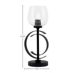 Accent Lamps One Light Accent Lamp in Matte Black with 6" Clear Bubble Shade