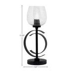 Accent Lamps One Light Accent Lamp in Matte Black with 6" Smoke Bubble Shade