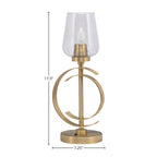 Accent Lamps One Light Accent Lamp in New Age Brass with 5" Clear Bubble Shade