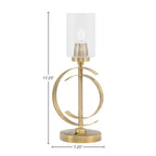 Accent Lamps One Light Accent Lamp in New Age Brass with 4" Clear Bubble Shade